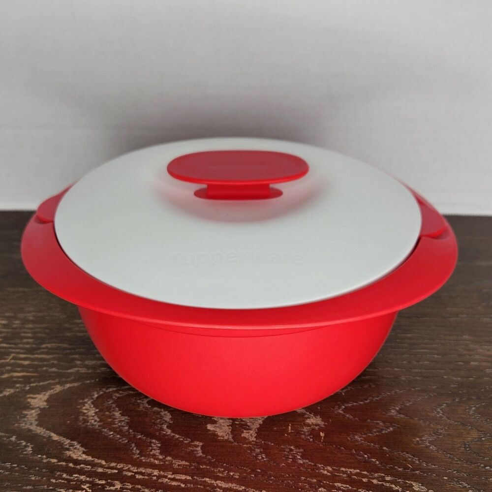 1.5 Qt Tupperware 3 Piece Tortilla Warmer Keeper Red/Pink #3222A-3, #7763A-3